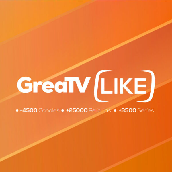 GreaTV LIKE ¡El más económico! +4500 Canales | +25000 Películas | +3500 Series